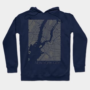 New York city map - gray Hoodie